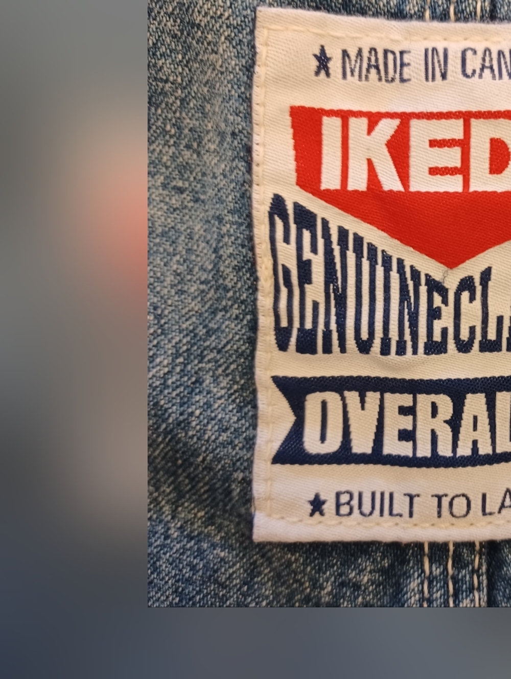 Ikeda EUC Denim Cargo Style Overalls Size Extra Small Canadian Made. - Picture 2 of 8